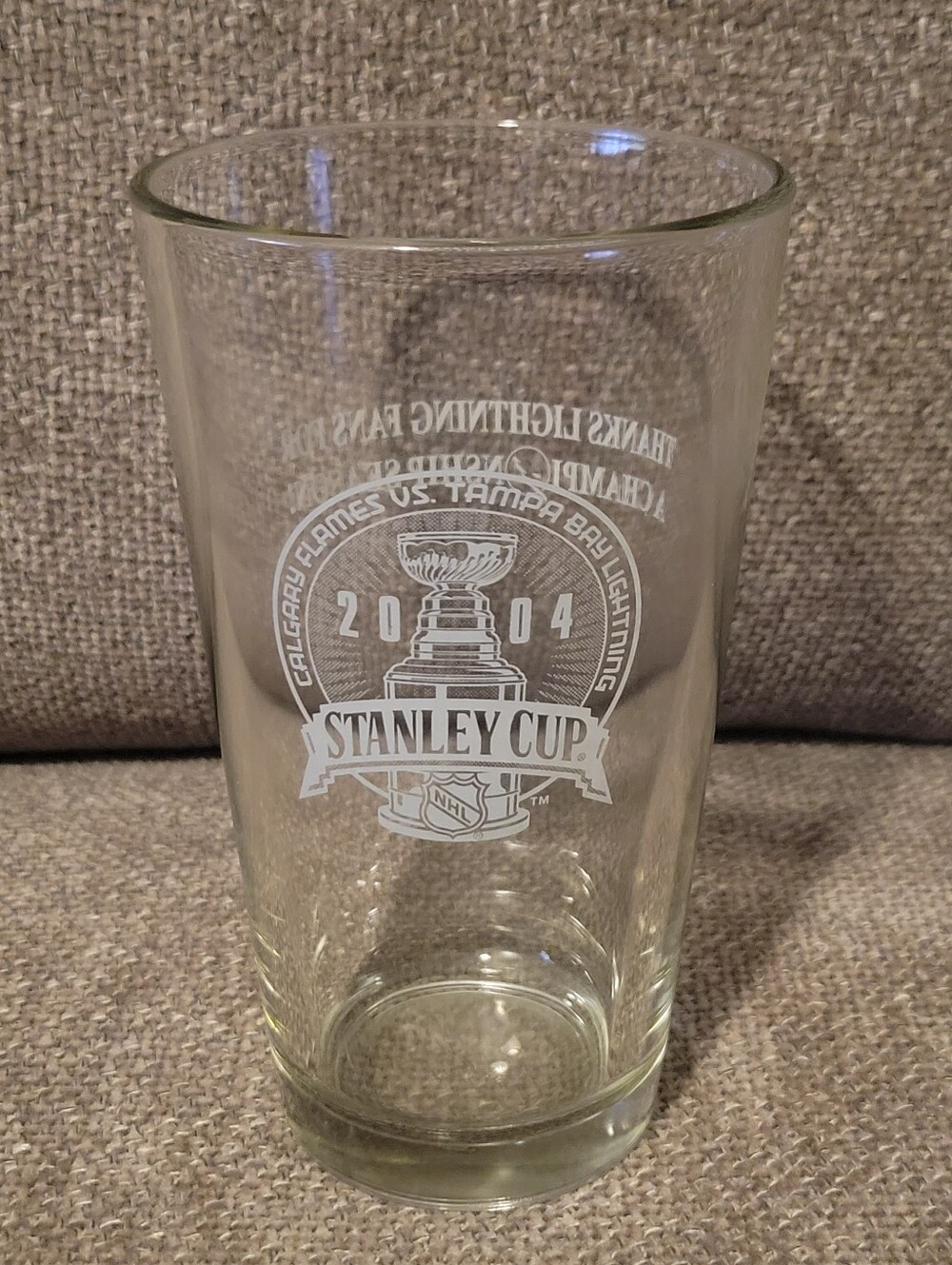 Tampa Bay Lightning 2004 Stanley Cup Championship Pint Glass